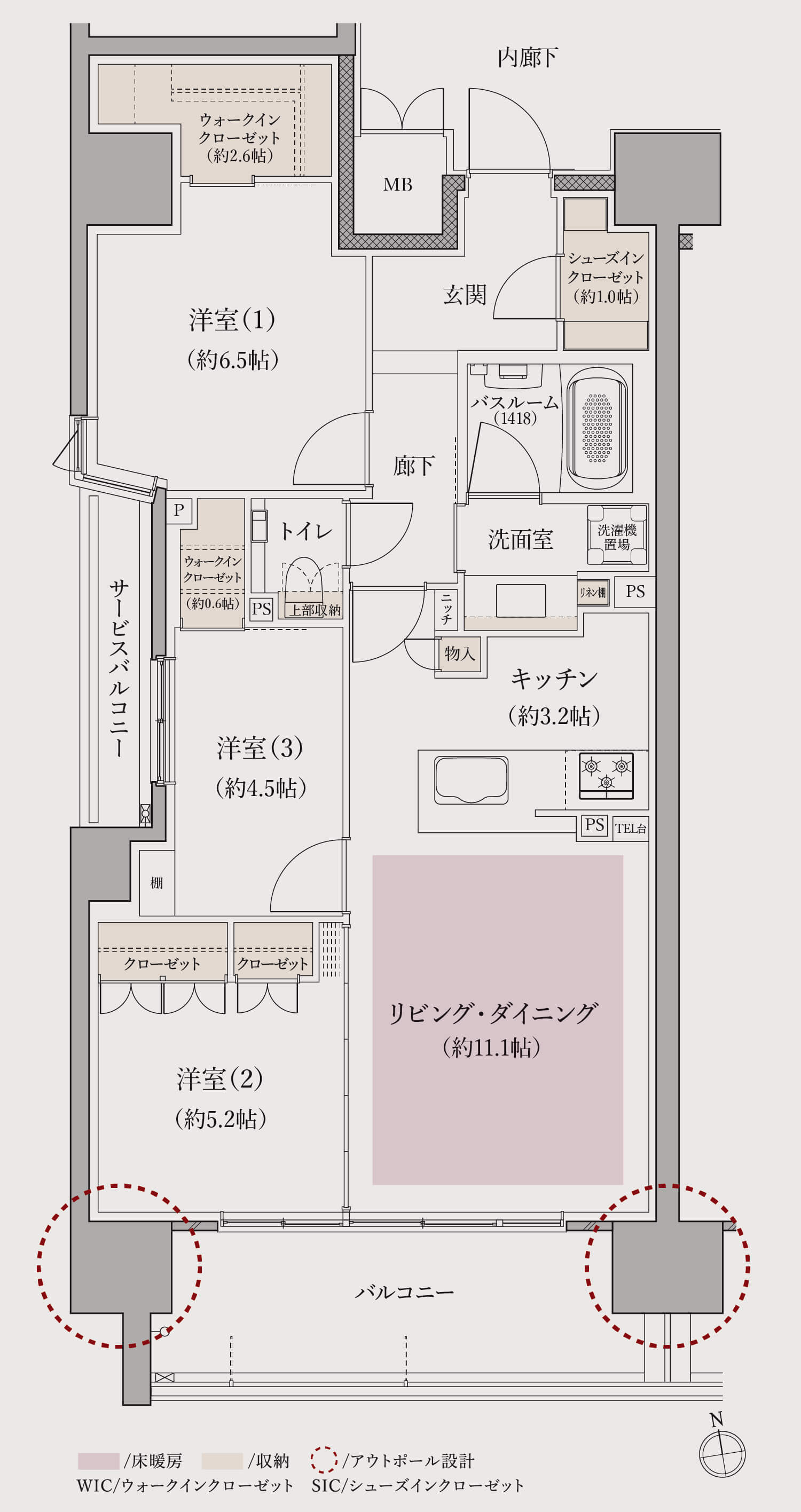 Btype フロア図